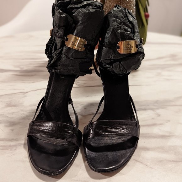 Vintage Gucci Stiletto with Ankle Strap Size 6 - Picture 1 of 4